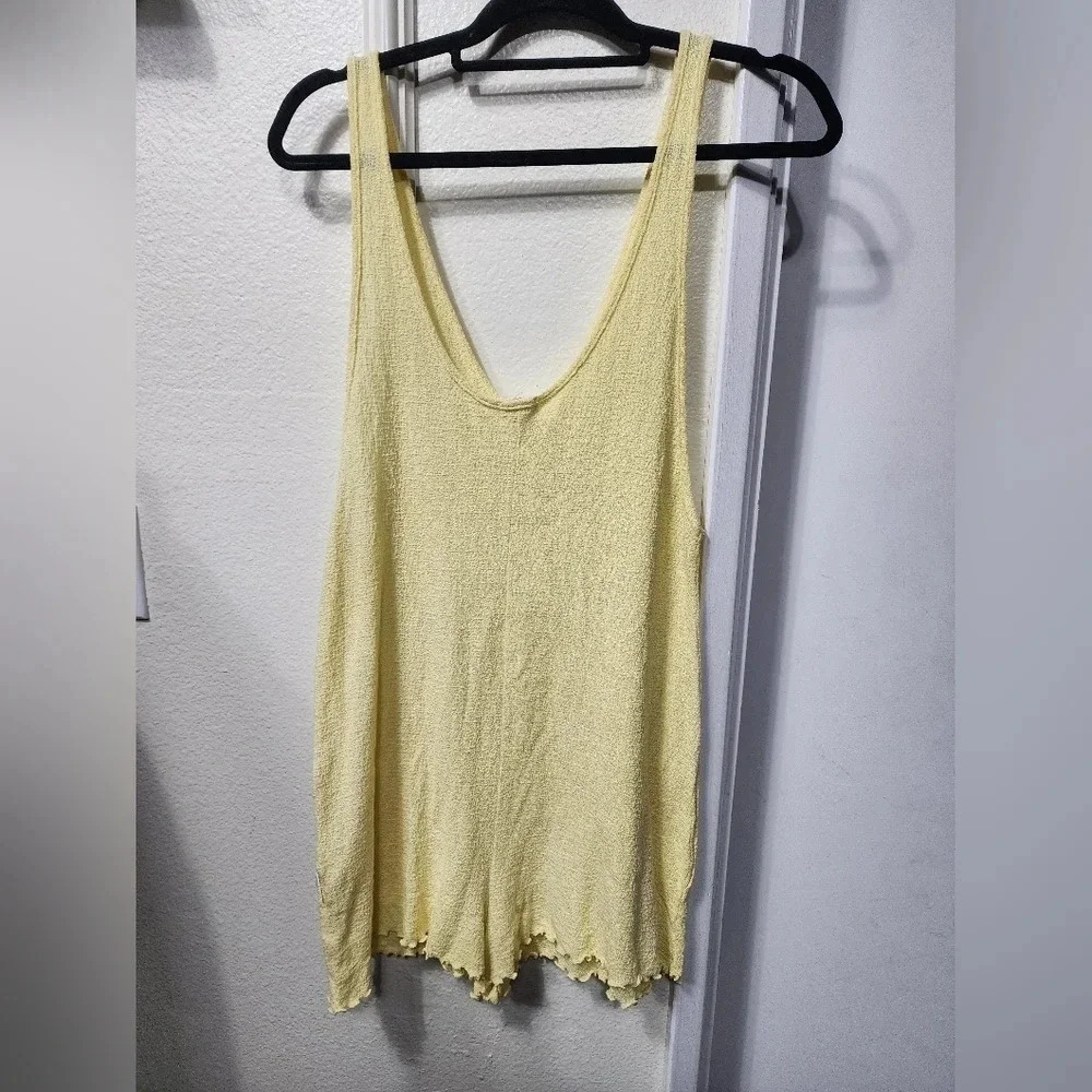 Billabong Fade Away Yellow Romper Size Small Beachy Resortwear Travel Vacation - Picture 7 of 8